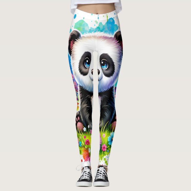 Panda Bay Bär Leggings (Framsida)