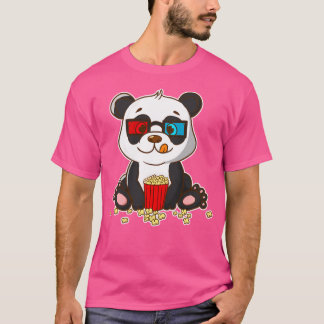 Panda Bear 3D Glass Movie Buff T Shirt