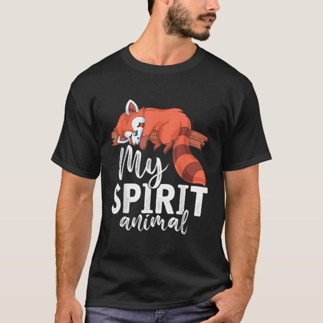 Panda Bear Animal Red Panda T Shirt (Framsida)