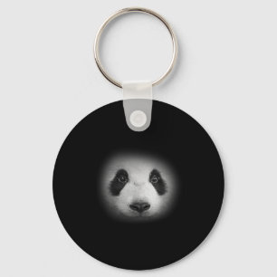 Panda Bear Ansikte för Djur älskare och naturpäron Nyckelring