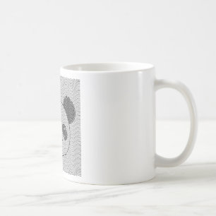 Panda Bear Ansikte vid Wave Mönster Kaffemugg