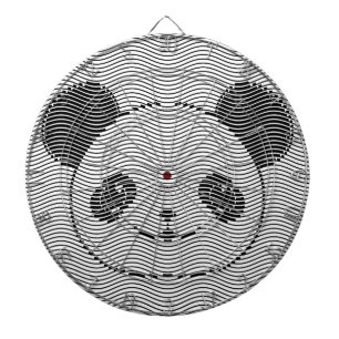 Panda Bear Ansikte vid Wave Mönster Piltavla