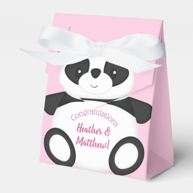 Panda Bear Baby Shower Presentaskar (Framsidan Sidan)
