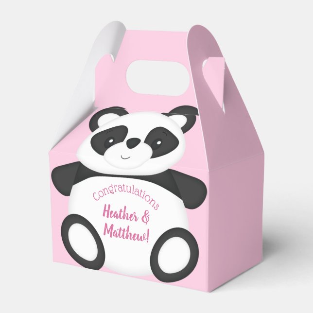 Panda Bear Baby Shower Presentaskar (Framsidan Sidan)