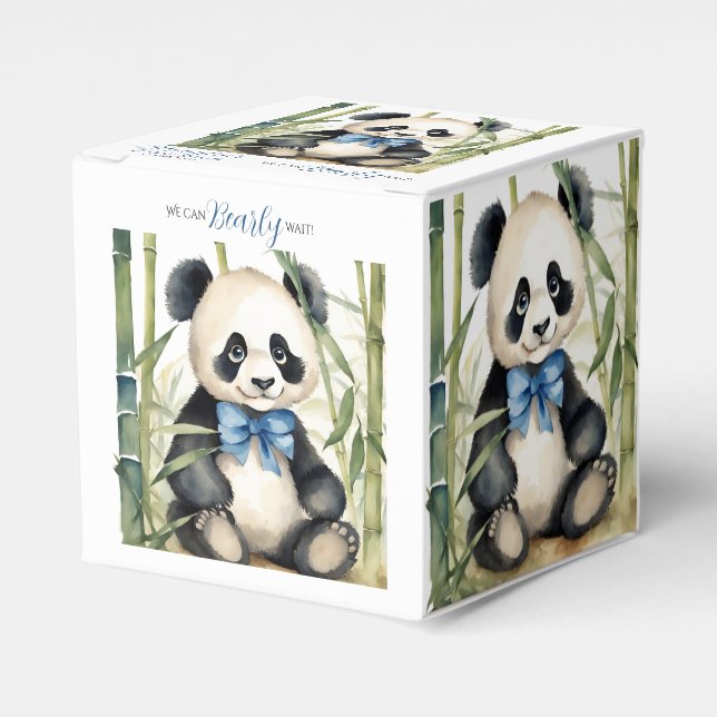 Panda Bear Barly Wait Boy Baby Shower-favoritruta Presentaskar (Framsidan Sidan)