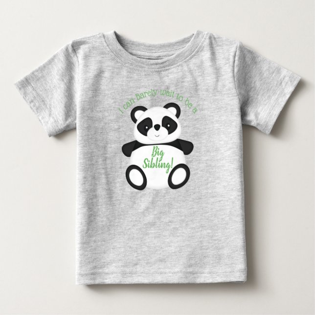 Panda Bear Big Brother Sister T Shirt (Framsida)