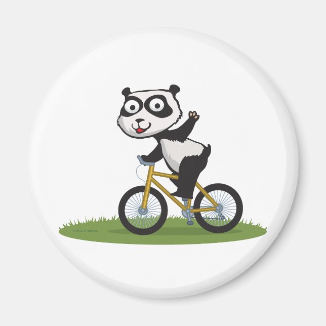 Panda Bear Biker Magnet (Framsidan)