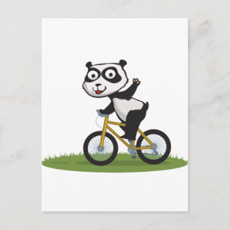 Panda Bear Biker Vykort