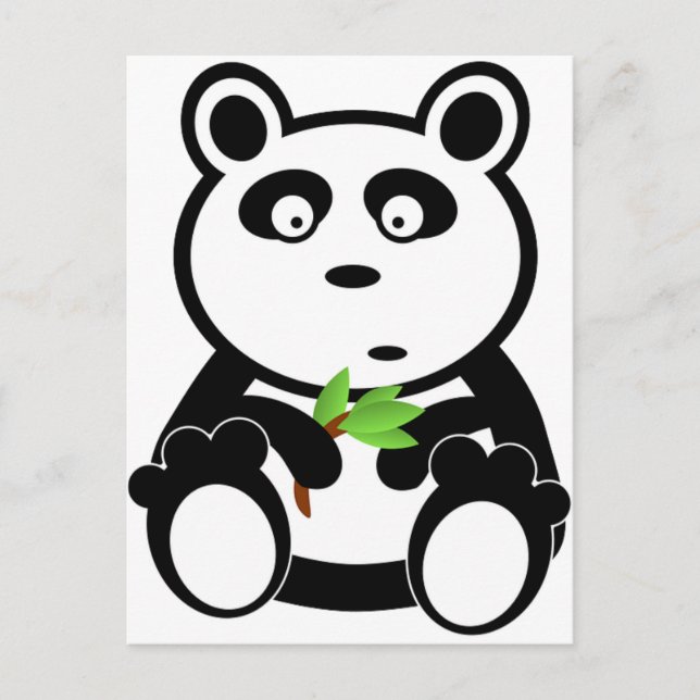 Panda Bear Black White Destiny Gifts Vykort (Framsida)
