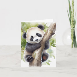 Panda Bear Blank Note-kort Anteckningskort
