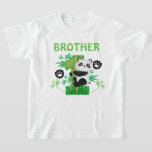 Panda Bear Brother of the First Birthday Shirt T Shirt<br><div class="desc">Firar födelsedag med denna speciella t-shirt,  personlig design</div>