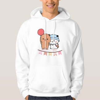 PANDA BEAR-, bubu- och dudu hugs-kärlek-ballong Hoodie