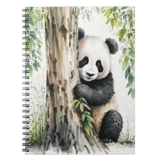 Panda Bear by Träd Anteckningsbok (Framsidan)
