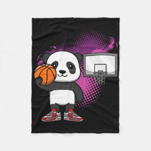 Panda Bear Bysketbyll Player Animal Lover Ringar D Fleecefilt