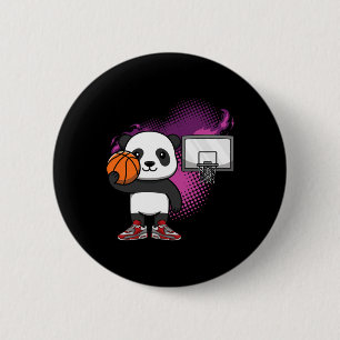 Panda Bear Bysketbyll Player Animal Lover Ringar D Knapp