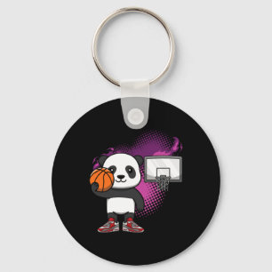 Panda Bear Bysketbyll Player Animal Lover Ringar D Nyckelring