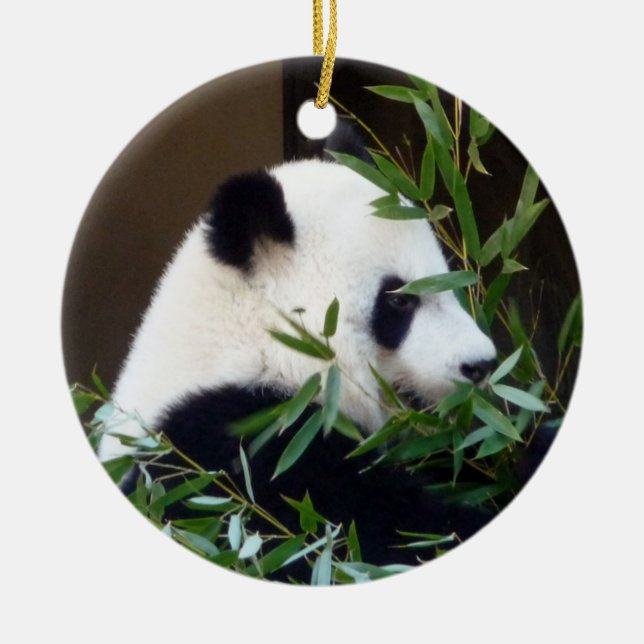 Panda Bear Ceramic jul Ornament (Framsidan)