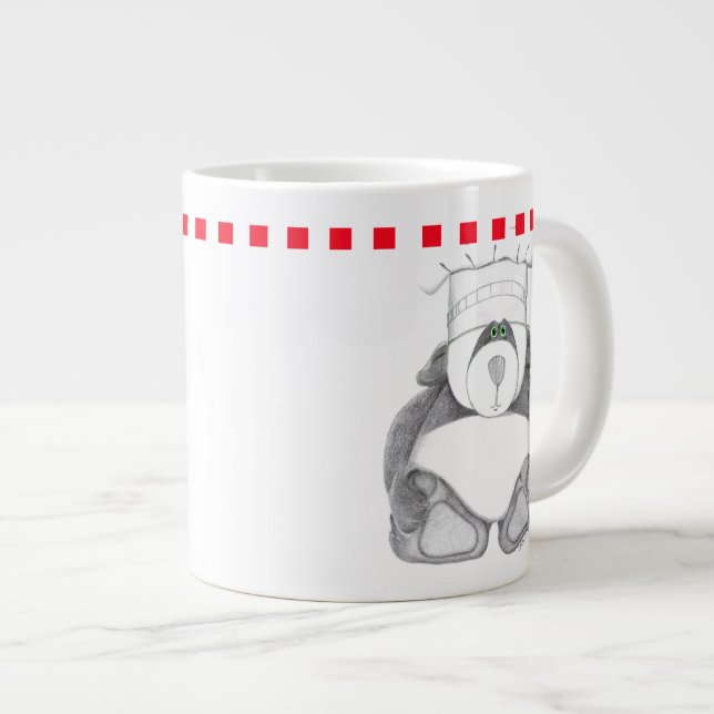 Panda Bear Ceramic Mugg Jumbo Mugg (Framsida höger)