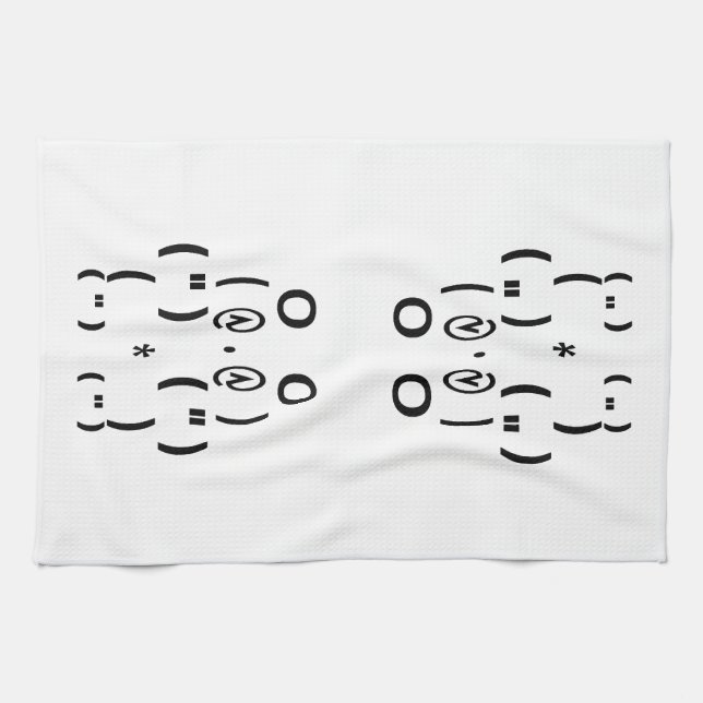 Panda Bear Computer Symbol Kökshandduk (Horisontell)