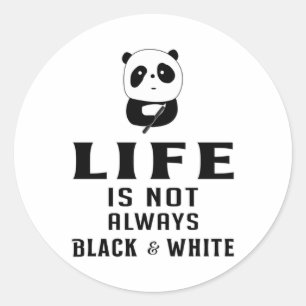 Panda Bear Cute Animal China Pandas Tass Funny Gif Runt Klistermärke