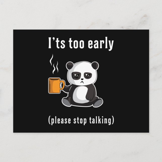 Panda Bear Cute Animal Pandas Tass Funny Gift Idea Vykort (Framsida)