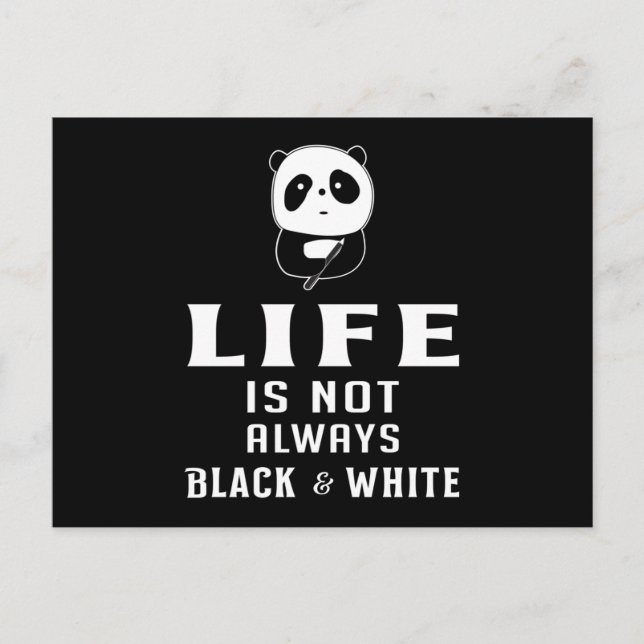 Panda Bear Cute Animal Pandas Tass Funny Gift Idea Vykort (Framsida)