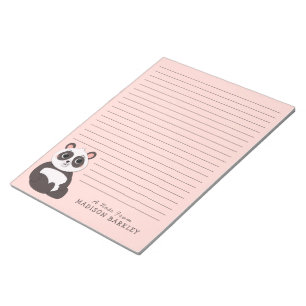 Panda Bear Cute Barn Personal Stationärt Anteckni Anteckningsblock