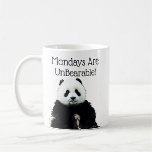 Panda Bear Cute måndag Pun Kaffemugg