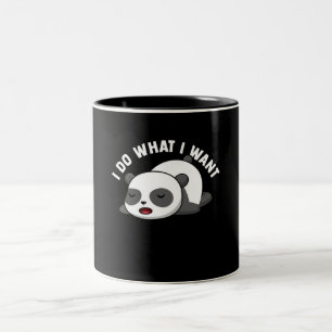 Panda Bear Cute Panda Jag gör vad jag vill. Två-Tonad Mugg