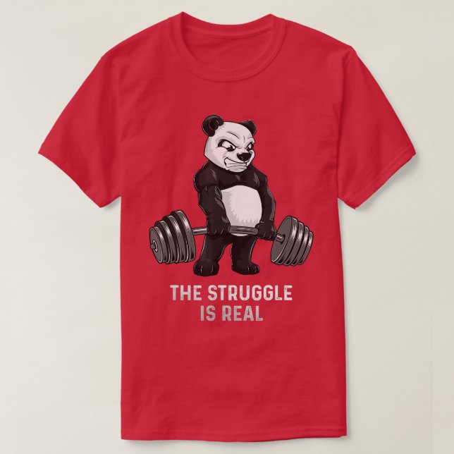 Panda Bear Deadlift SHIR Powerlifter Funny Bodybui T Shirt (Design framsida)