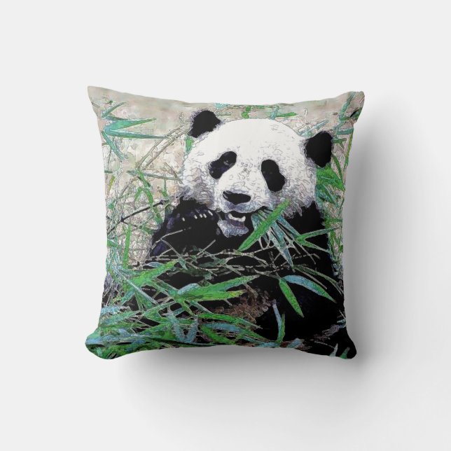 Panda Bear Dekorativ kudde (Framsida)
