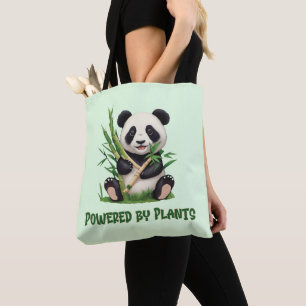 Panda Bear drivs av växter Tygkasse