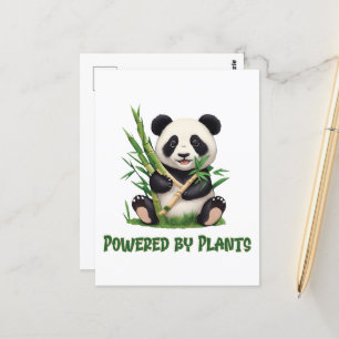 Panda Bear drivs av växter Vykort