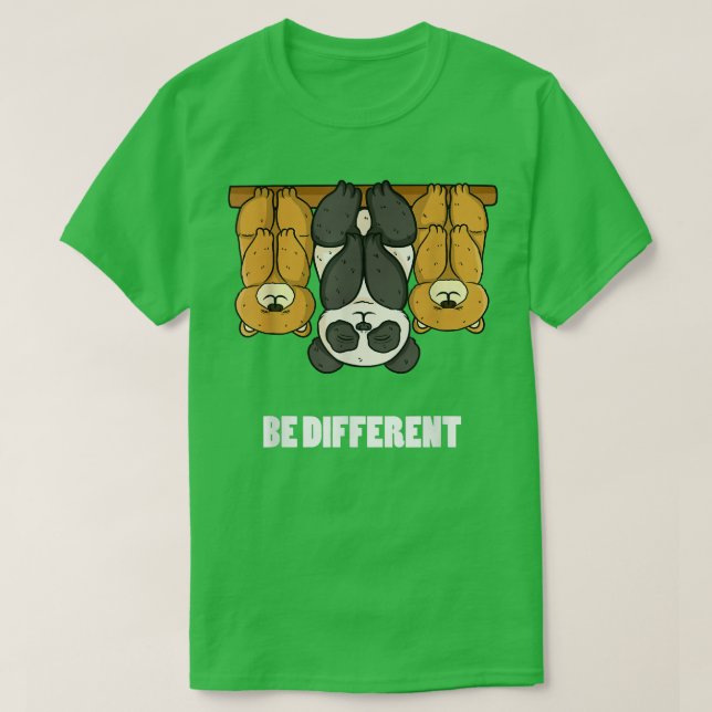 Panda-Bear Edition Be Different  T Shirt (Design framsida)