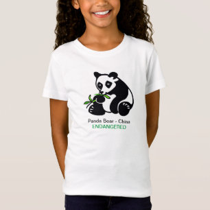 PANDA Bear - Endangångna arter - China - vilda dju T Shirt
