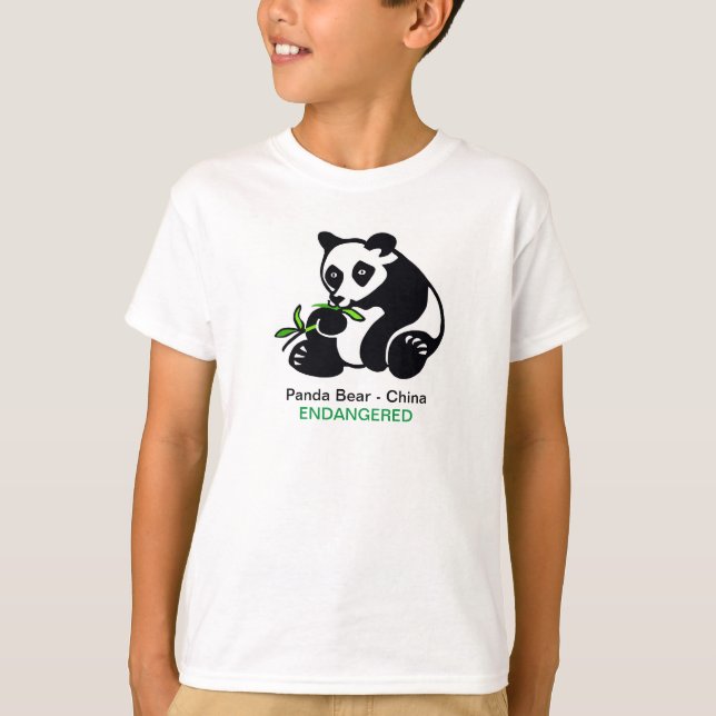 PANDA Bear-Endangered animal grafik - willife T Shirt (Framsida)