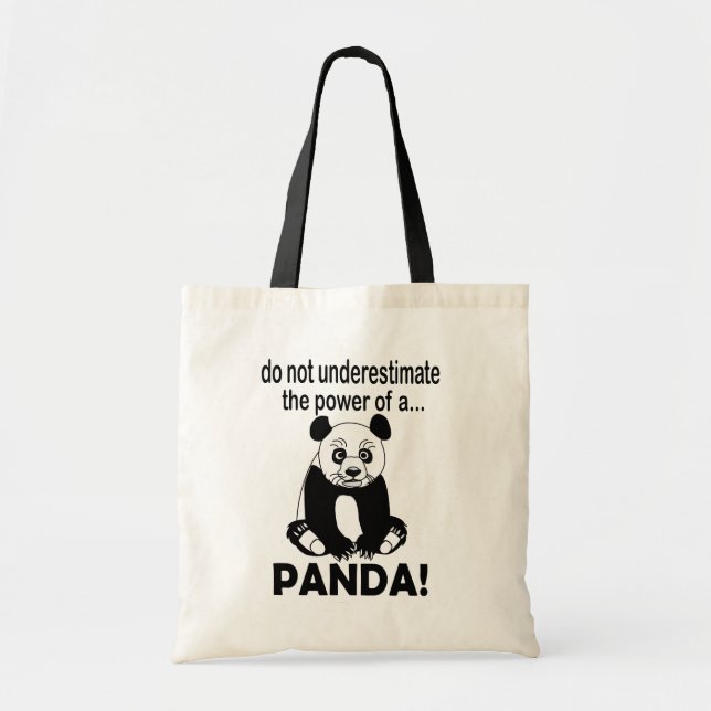Panda Bear Funny Cute Panda Tygkasse (Framsidan)