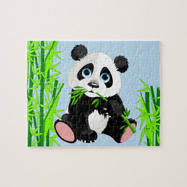 Panda Bear Game Puzzle baby Pussel (Horisontell)