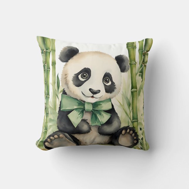 Panda Bear Gender Neutral Kudde (Framsida)