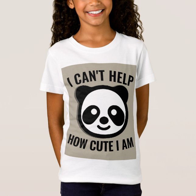 PANDA BEAR GIRLS CUTE FUNNY T-SHIRTS (Framsida)