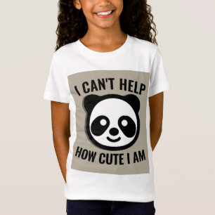 PANDA BEAR GIRLS KIDS CUTE FUNNY T-SHIRTS