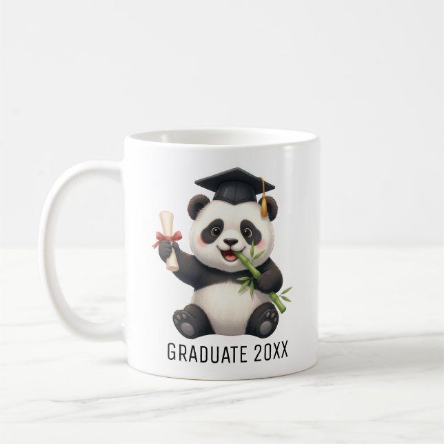Panda Bear Graduation Personalized Kaffemugg (Vänster)