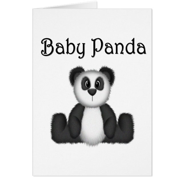 Panda Bear Hälsningskort (Framsidan)