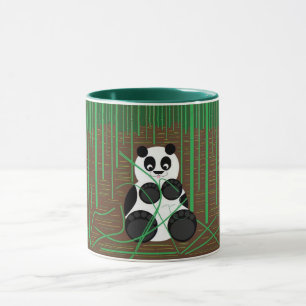 Panda Bear i Bamboo Forest Mugg