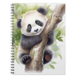 Panda Bear i Bamboo Träd Anteckningsbok