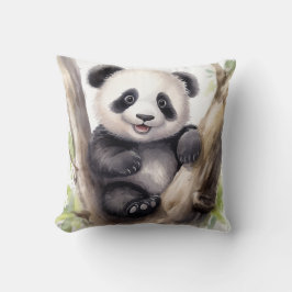 Panda Bear i Bamboo Träd Kudde