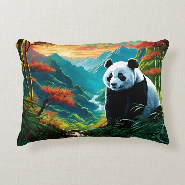 Panda Bear i molnen Prydnadskudde (Framsidan)