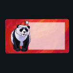 Panda Bear i Santa Hat On Red Fraktsedel<br><div class="desc">Djurparaden Parad i Santa Hat på Röda julklappar och tillbehör har vår roligt av en söt pandabjörn som är utsliten i en röd tomt mot en röd bakgrund med vår namnteckning struktur-bakgrund som målas av vår talangfulla barnillustrator, Traci Van Wagoner. På baksidan av många av de här roligt djurgåvorna hittar...</div>