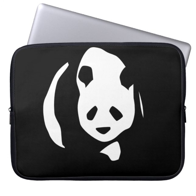 Panda Bear i Silhouette Laptop sleeve (Framsidan)