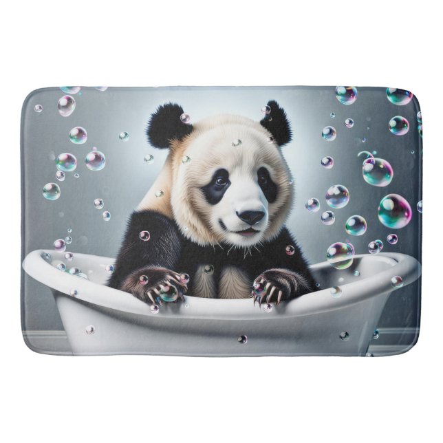 Panda Bear in Bubble Bath Badrumsmatta (Framsidan)